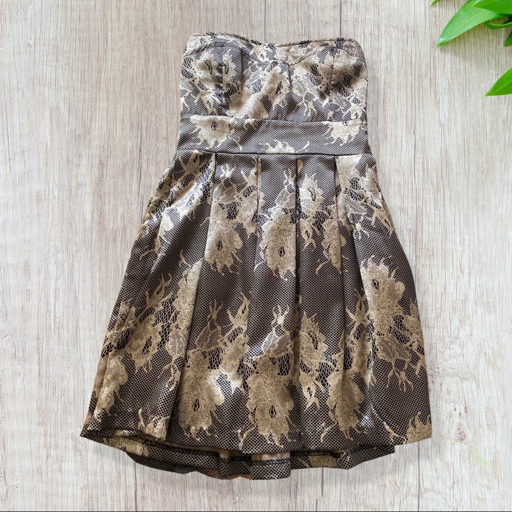 Strapless mini dress